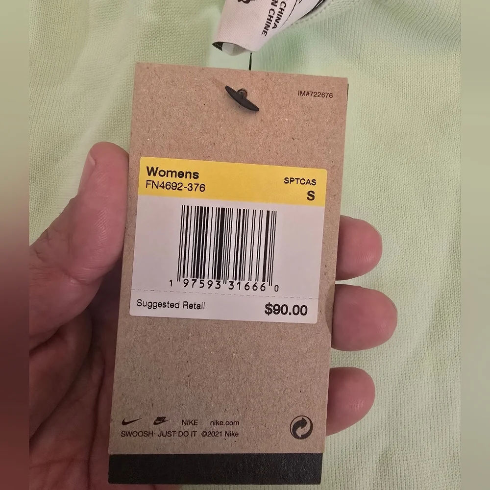 Nike Nsw Chill Knit Ss Bodysuit In Green Size Small